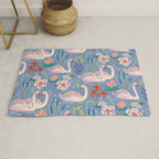 Swan Pattern Rug Gallery Image 1