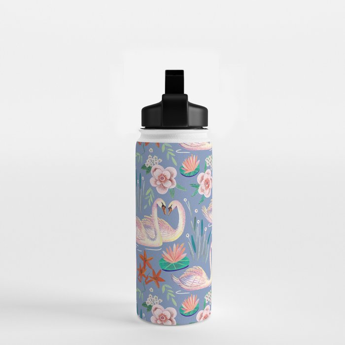Swan Pattern Water Bottle Gallery Image 2