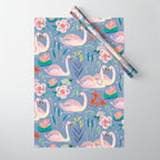 Swan Pattern Wrapping Paper Gallery Image 1