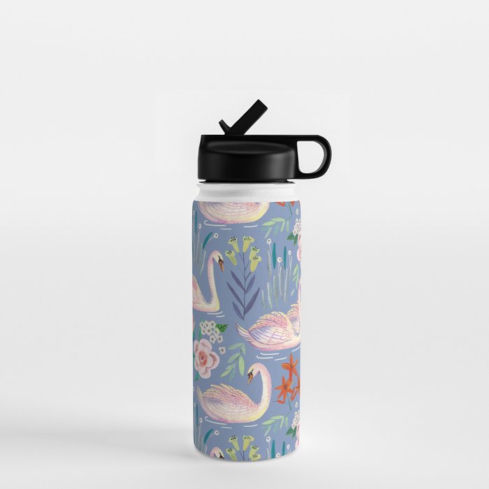 Swan Pattern Water Bottle Gallery Image 1