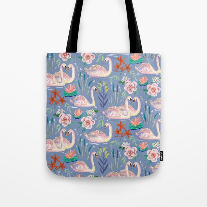 Swan Pattern Tote Bag Gallery Image 1