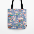 Swan Pattern Tote Bag Gallery Image 1
