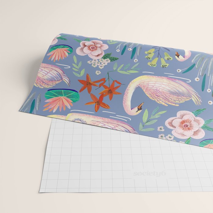 Swan Pattern Wrapping Paper Gallery Image 2