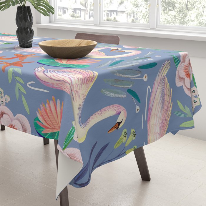 Swan Pattern Tablecloth Gallery Image 3