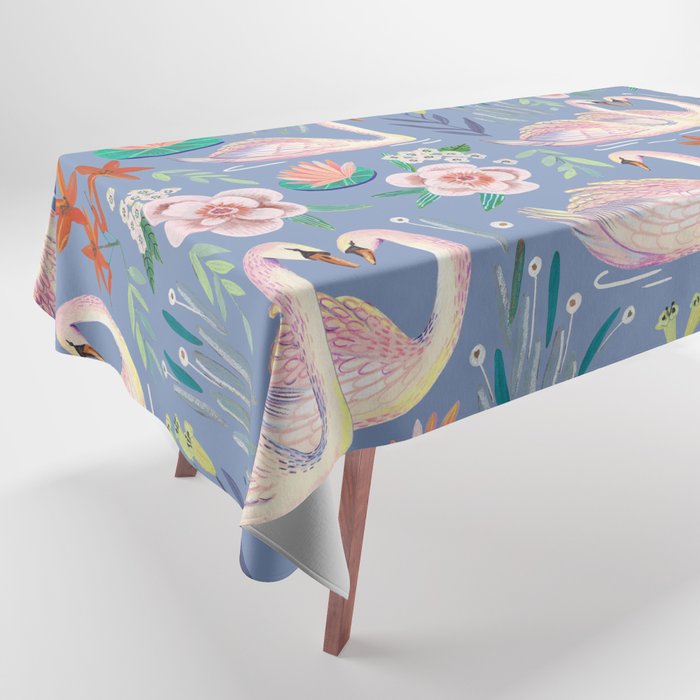 Swan Pattern Tablecloth Gallery Image 1
