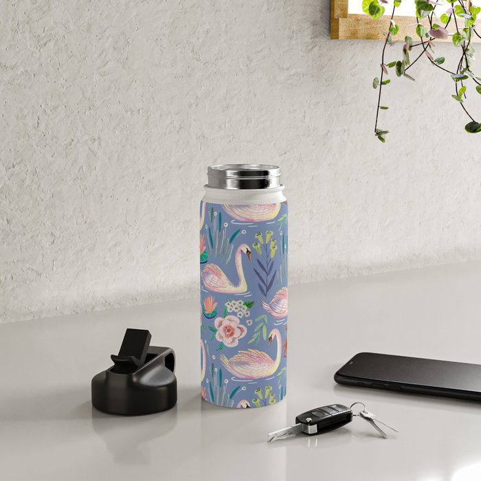 Swan Pattern Water Bottle Gallery Image 4