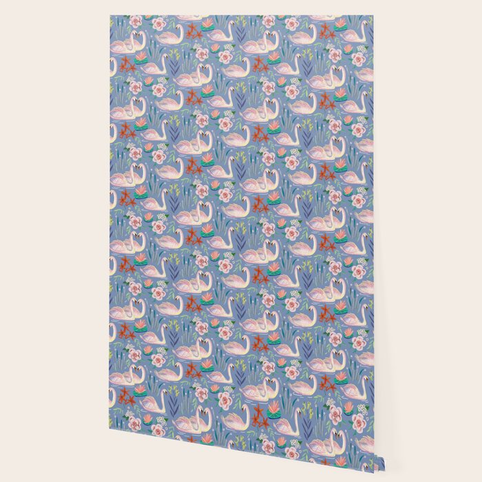 Swan Pattern Wallpaper Gallery Image 2
