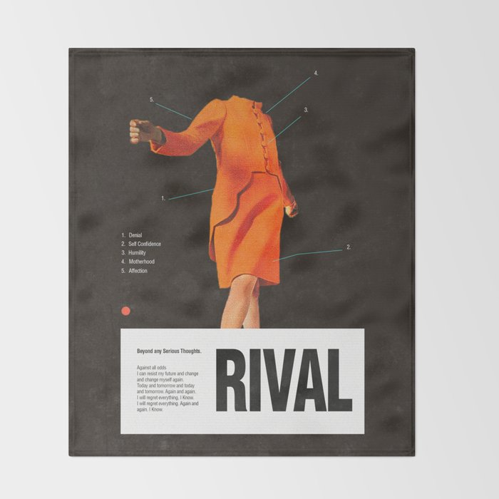 Self Rival Throw Blanket Gallery Image 2