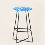 Blue water wave ripple texture pattern Stool Gallery Image 1