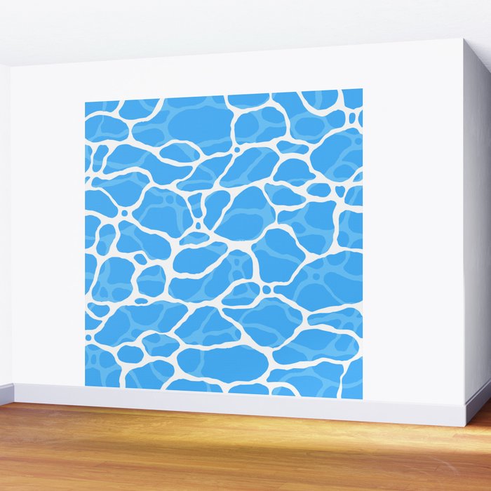 Blue water wave ripple texture pattern Wall Mural Gallery Image 2