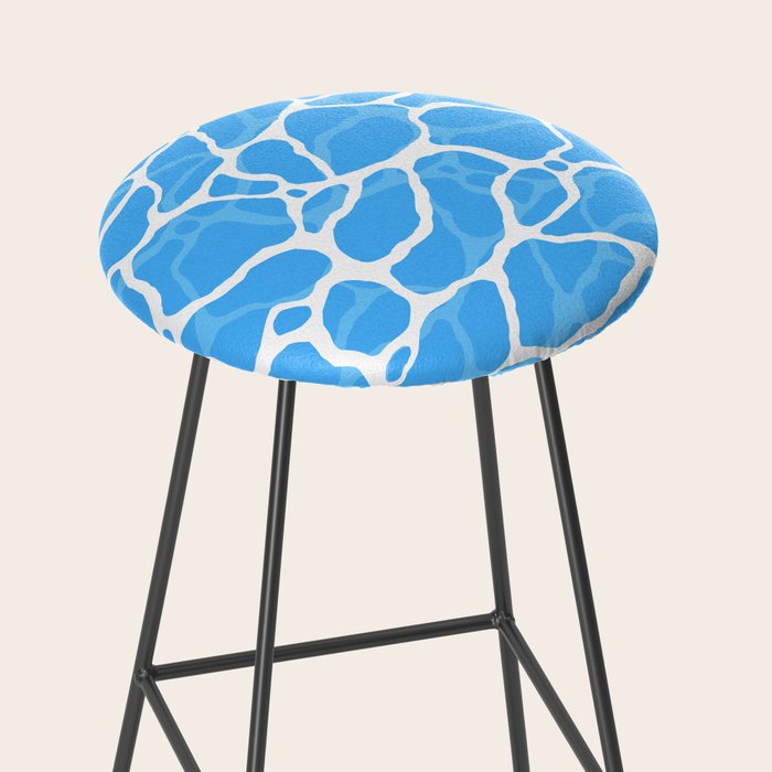 Blue water wave ripple texture pattern Stool Gallery Image 2