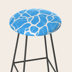 Blue water wave ripple texture pattern Stool Gallery Image 2