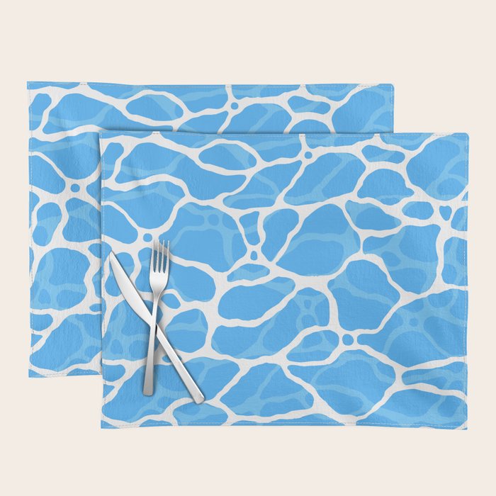 Blue water wave ripple texture pattern Placemat Gallery Image 1