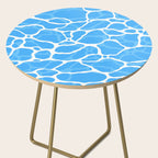 Blue water wave ripple texture pattern Side Table Gallery Image 2