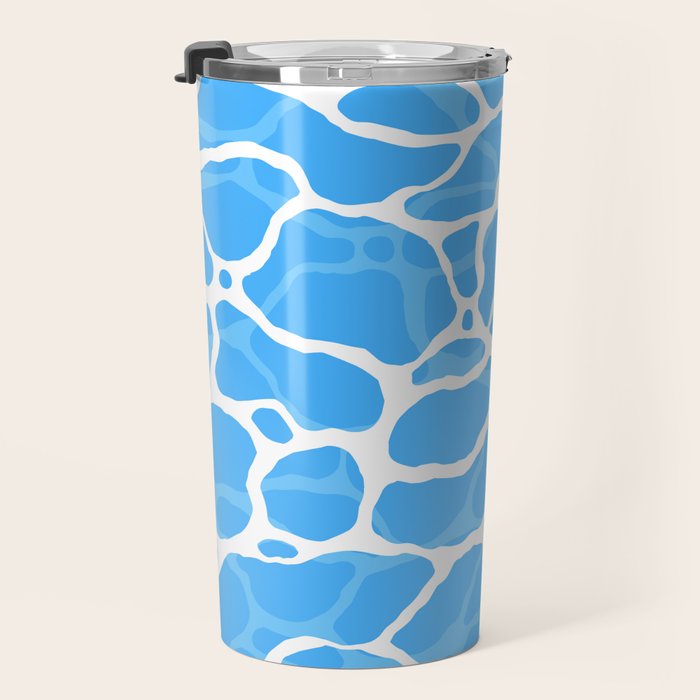 Blue water wave ripple texture pattern Travel Mug Gallery Image 3