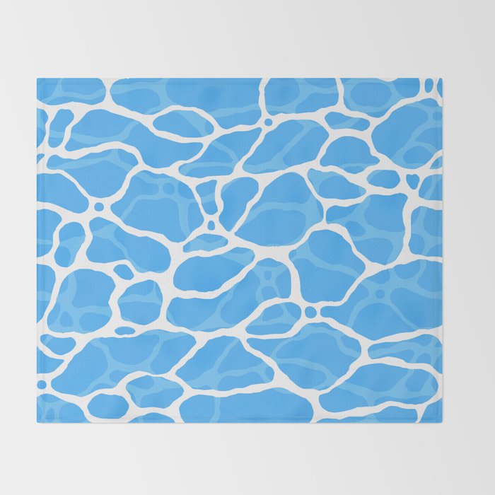 Blue water wave ripple texture pattern Throw Blanket Gallery Image 2