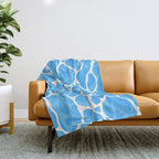 Blue water wave ripple texture pattern Throw Blanket Gallery Image 1