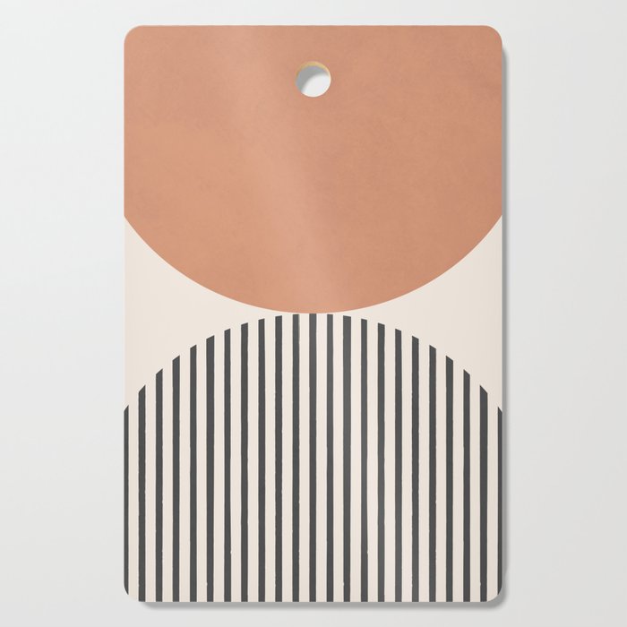 Semicircle Stripes - Terracotta Cutting Board Gallery Image 1