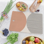 Semicircle Stripes - Terracotta Cutting Board Gallery Image 2
