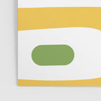Mid Century Modern Piquet Abstract Pattern Retro Yellow Blue Green White Poster Gallery Image 3