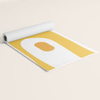 Mid Century Modern Piquet Abstract Pattern Retro Yellow Blue Green White Yoga Mat Gallery Image 2