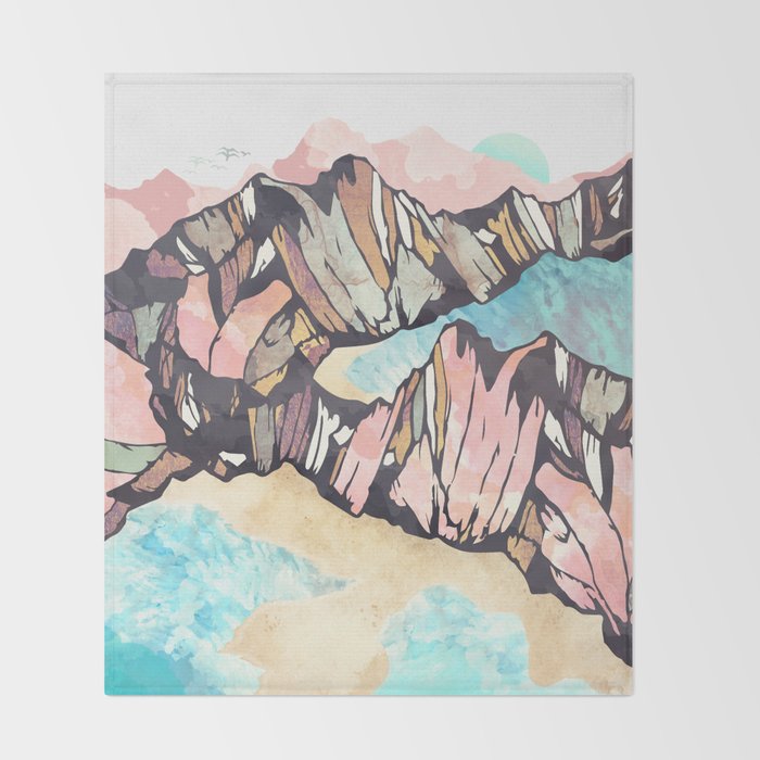 Solitary Beach Throw Blanket Gallery Image 2