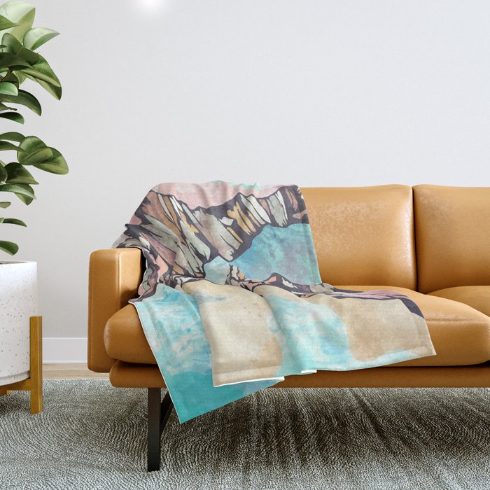 Solitary Beach Throw Blanket Gallery Image 1