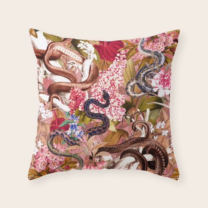 Dangers in the Forest VII Throw Pillow Gallery Image 1