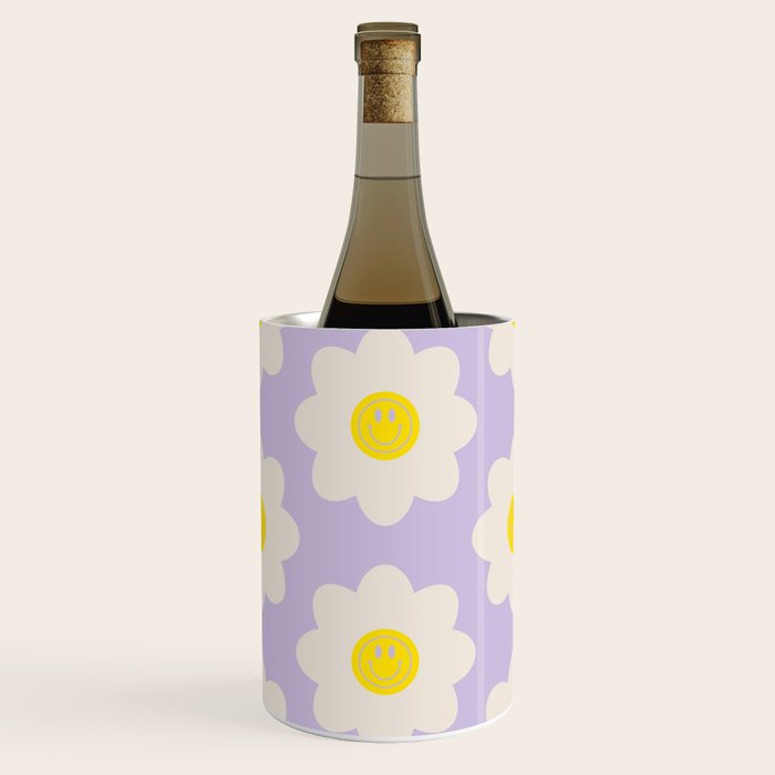 Happy Flower Retro Pattern Wine Chiller Gallery Image 1