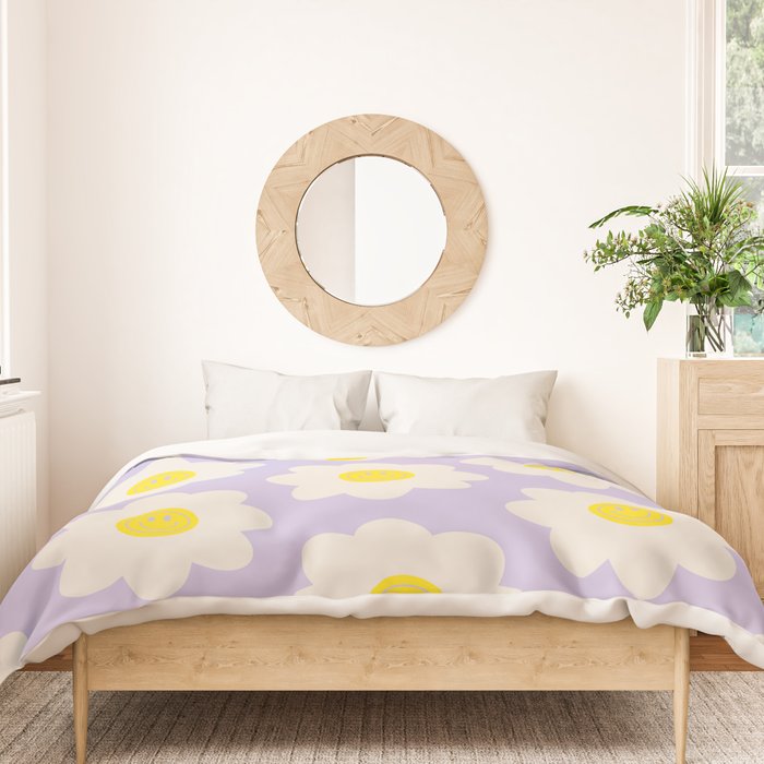 Happy Flower Retro Pattern Duvet Cover Gallery Image 3