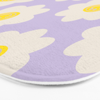 Happy Flower Retro Pattern Bath Mat Gallery Image 3