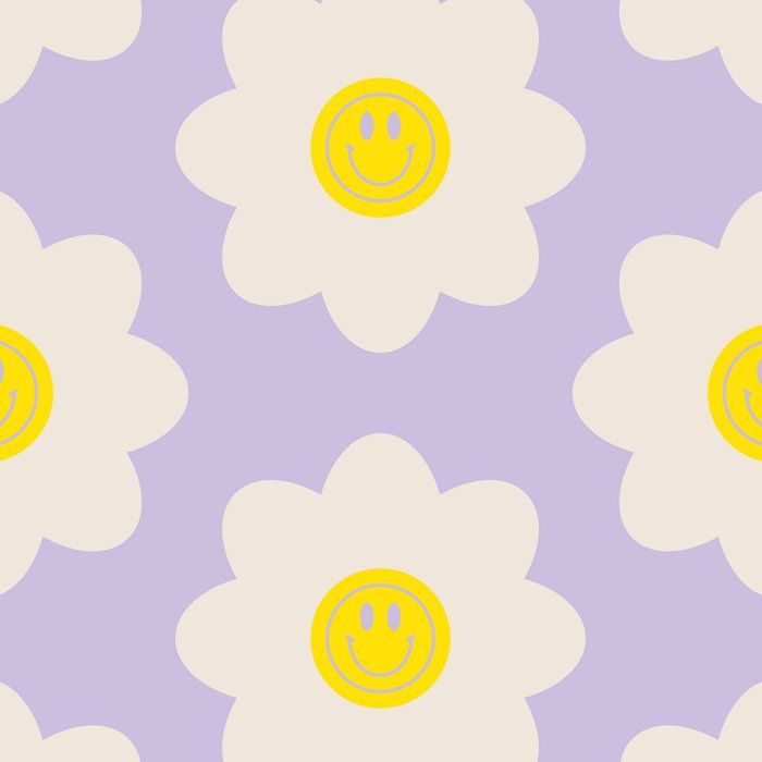 Happy Flower Retro Pattern Coffee Mug Gallery Image 2