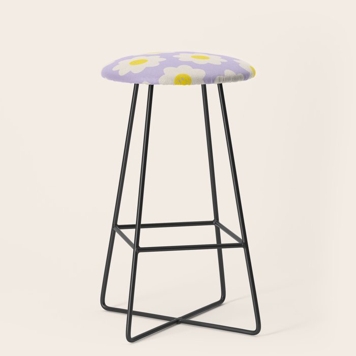 Happy Flower Retro Pattern Stool Gallery Image 1