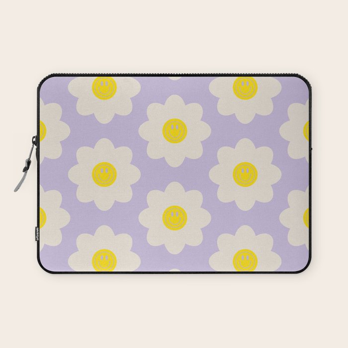 Happy Flower Retro Pattern Laptop Sleeve Gallery Image 1