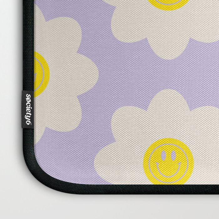 Happy Flower Retro Pattern Laptop Sleeve Gallery Image 3