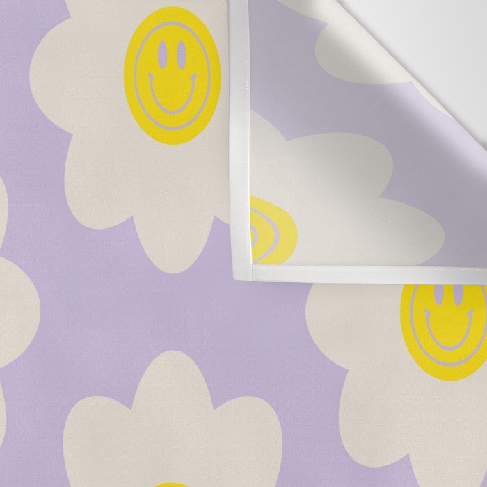 Happy Flower Retro Pattern Wall Tapestry Gallery Image 3