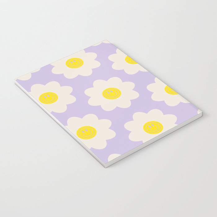 Happy Flower Retro Pattern Notebook Gallery Image 3