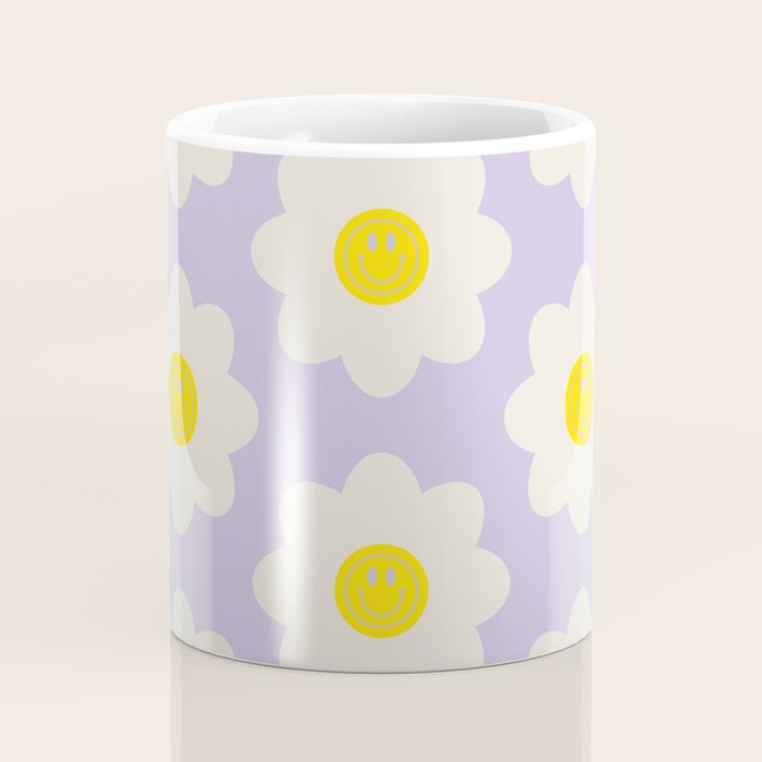 Happy Flower Retro Pattern Coffee Mug Gallery Image 4