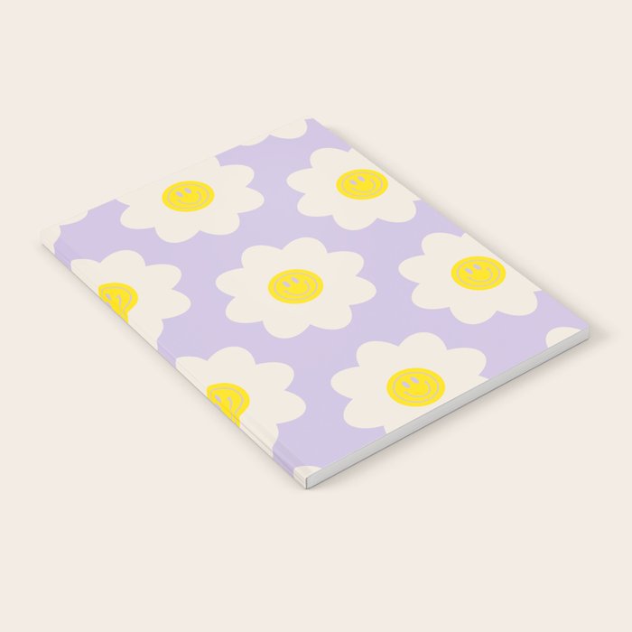 Happy Flower Retro Pattern Notebook Gallery Image 2