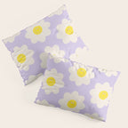 Happy Flower Retro Pattern Pillow Sham Gallery Image 3