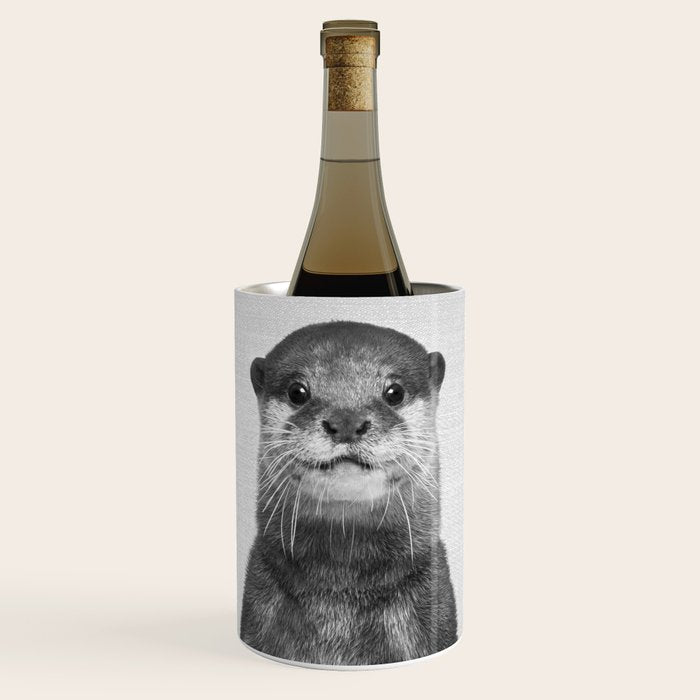 Otter - Black & White Wine Chiller Gallery Image 1