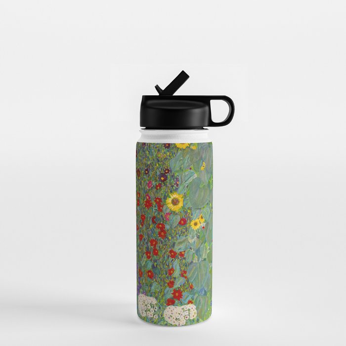 Gustav Klimt Farm Garden With Sunflowers  Water Bottle Gallery Image 1