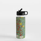 Gustav Klimt Farm Garden With Sunflowers  Water Bottle Gallery Image 1