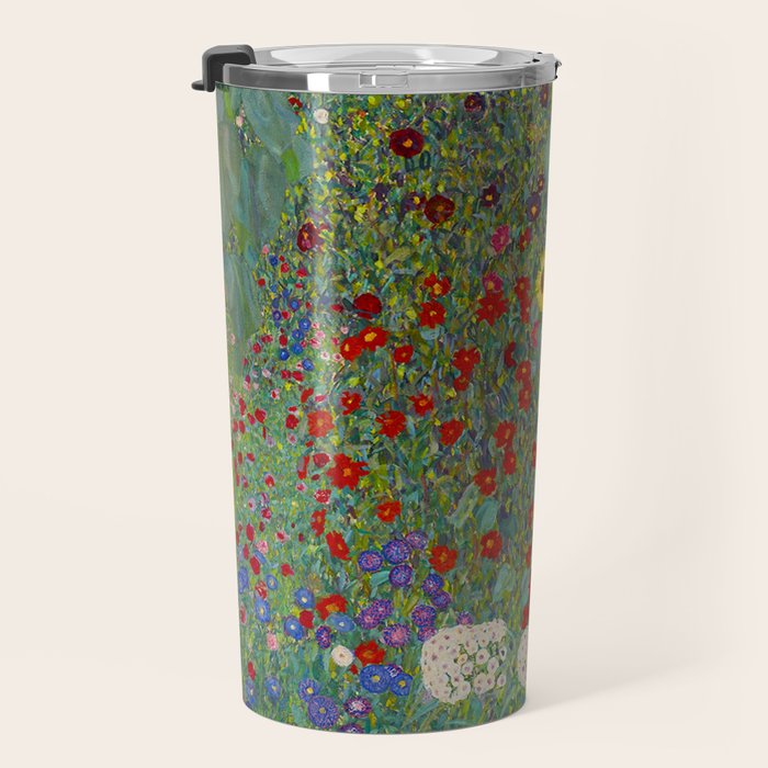 Gustav Klimt Farm Garden With Sunflowers  Travel Mug Gallery Image 3