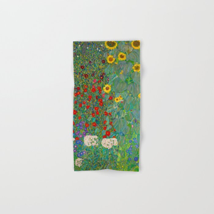 Gustav Klimt Farm Garden With Sunflowers  Bath Towel Gallery Image 1