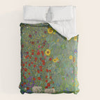 Gustav Klimt Farm Garden With Sunflowers  Duvet Cover Gallery Image 6