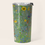 Gustav Klimt Farm Garden With Sunflowers  Travel Mug Gallery Image 2