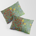 Gustav Klimt Farm Garden With Sunflowers  Pillow Sham Gallery Image 3
