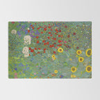 Gustav Klimt Farm Garden With Sunflowers  Rug Gallery Image 2