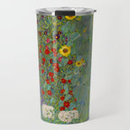 Gustav Klimt Farm Garden With Sunflowers  Travel Mug Gallery Image 1